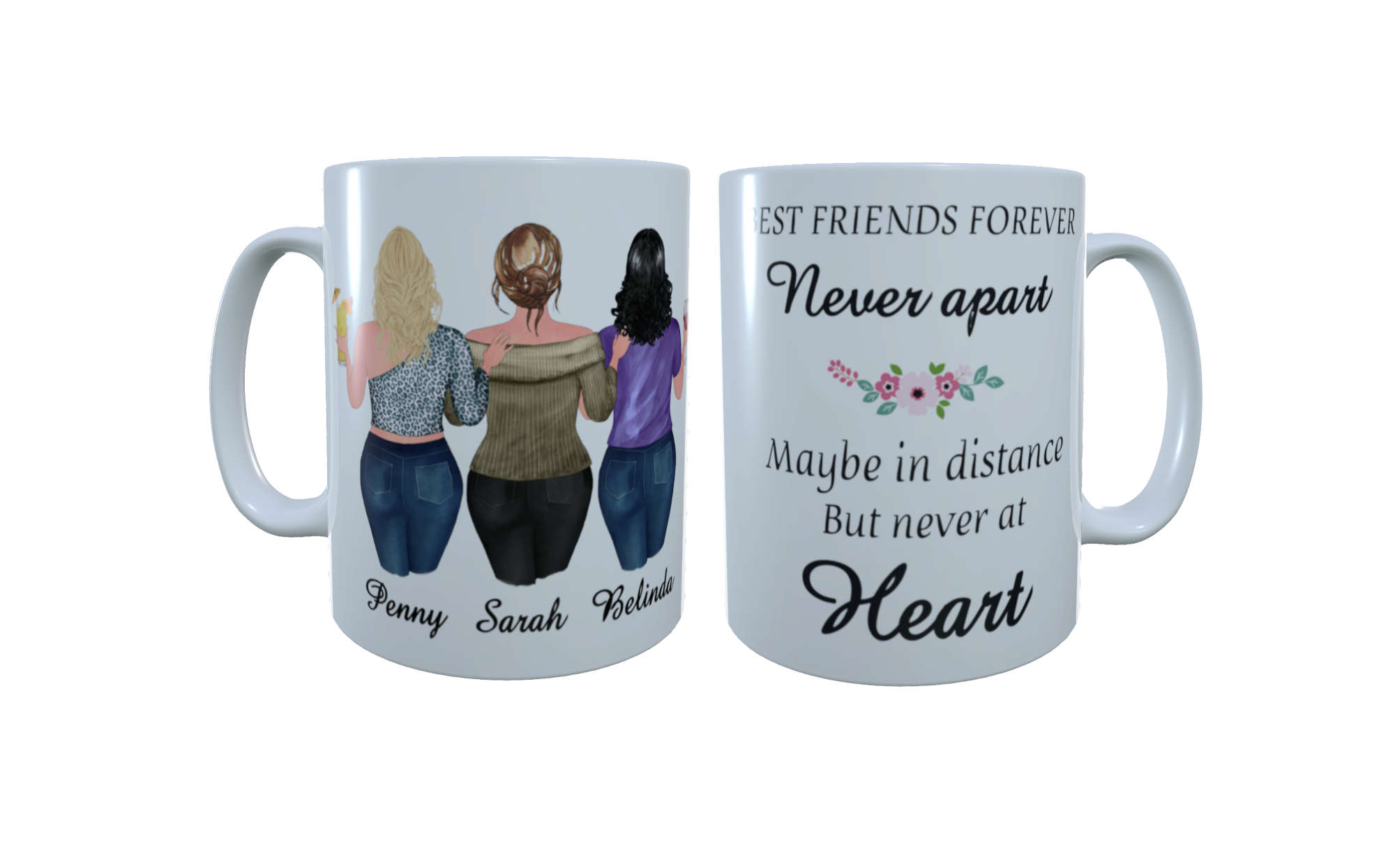 Plus Size Best Friends Forever Mug, Gift for Best Friend